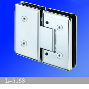 Adjustable Heavy Duty Shower Hinges Beveled Glass to Glass 180 L-5163