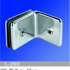 Beveled Edge Shower Glass Clamps Wall to Glass Bathroom Glass Door ClIps