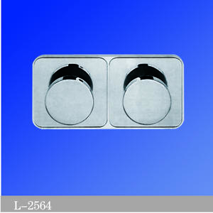 Beveled Edge Shower Glass Clamps 180° Glass-to-Glass L-2564